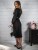 Satynowa sukienka Midi Anette czarna - 169-SU-BLK-UNI - Miderelle