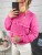 Sweter Zoe różowy z falbankami - 94-SW-PNK-UNI - Miderelle