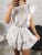Biała Sukienka Ażurowa - 115-SU-WHT-UNI - Miderelle