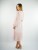 Sukienka Vicky Midi plisowana beżowa w białe kropki - 112-SU-BEI-S - Miderelle